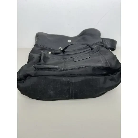 Michael Kors Handbag Astor Studded Black Leather Shoulder Bag Slouchy - Picture 15 of 16